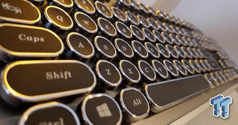 AZIO shows off steampunk typewriter USB keyboard