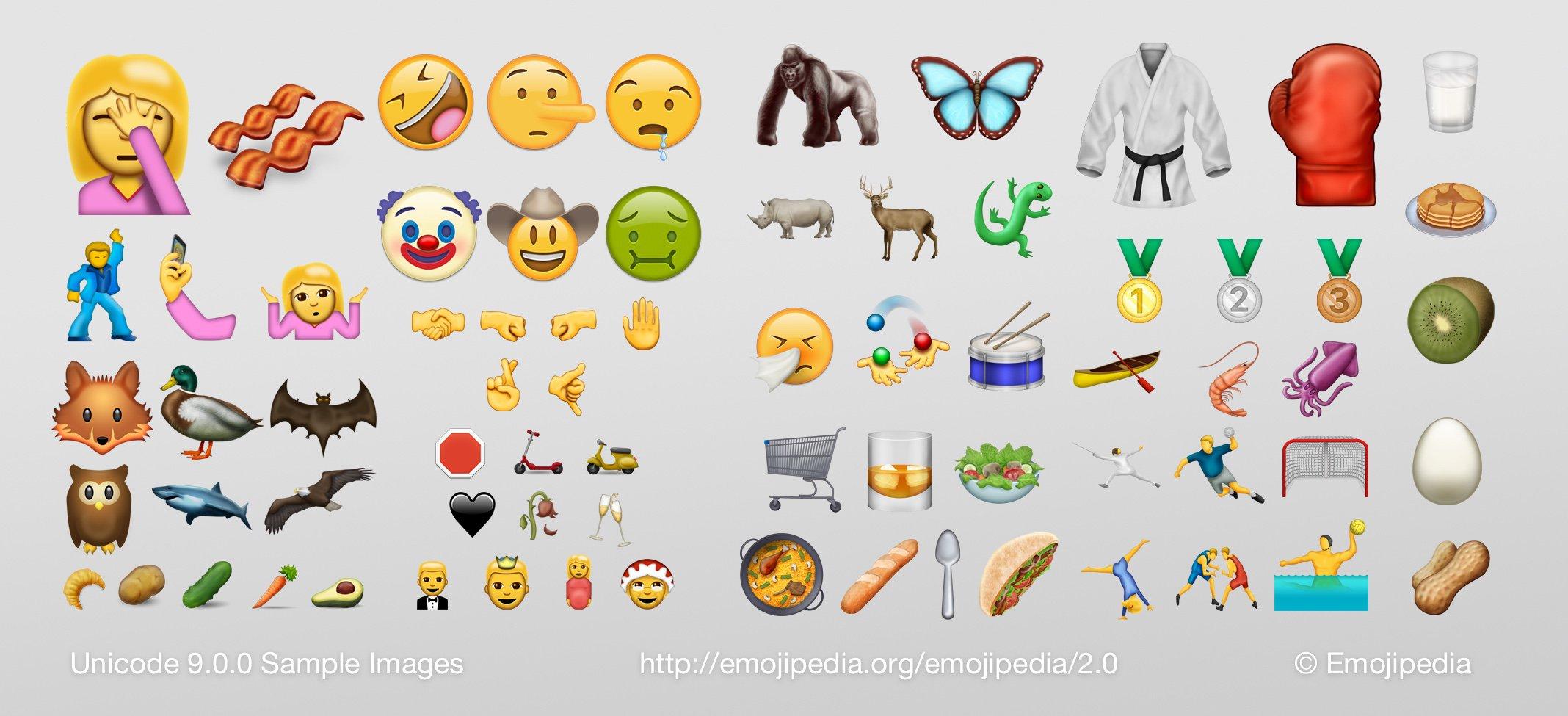 These are the 72 new emoji coming in Unicode 9