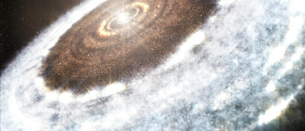 Astronomers catch first glimpse of water snowline around young star