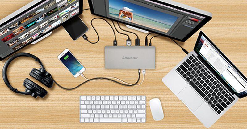 IOGEAR USB-C Docking Station trades one USB-C port for ten