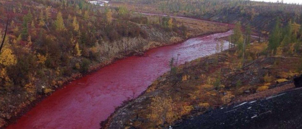 Russian river turns blood red in nation’s latest environmental mystery