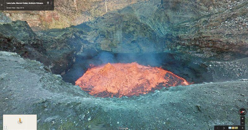 Street View takes you up close and personal with a volcano