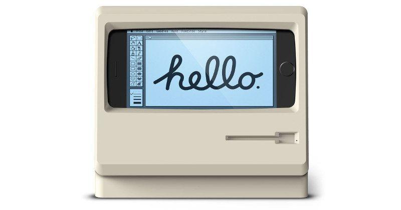 Elgato M4 Stand Now Turns Your Iphone Into The Original Mac Slashgear Elgato M4 Stand Now Turns Your Iphone Into The Original Mac Slashgear