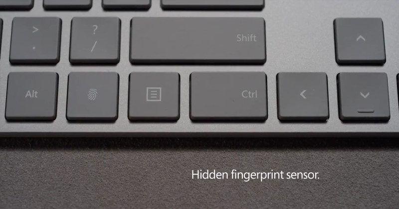 Microsoft Modern Keyboard has a Fingerprint ID scanner