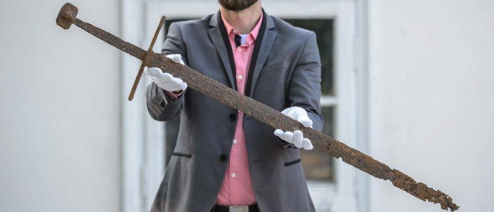 This medieval sword was found in a bog, and a knight’s remains may follow