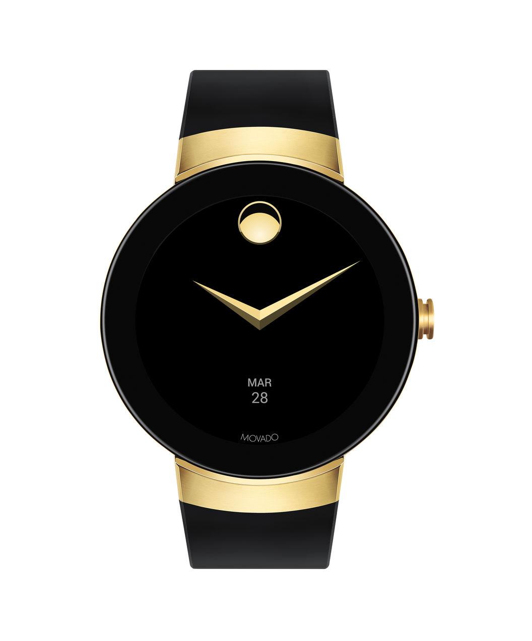 movado connect black