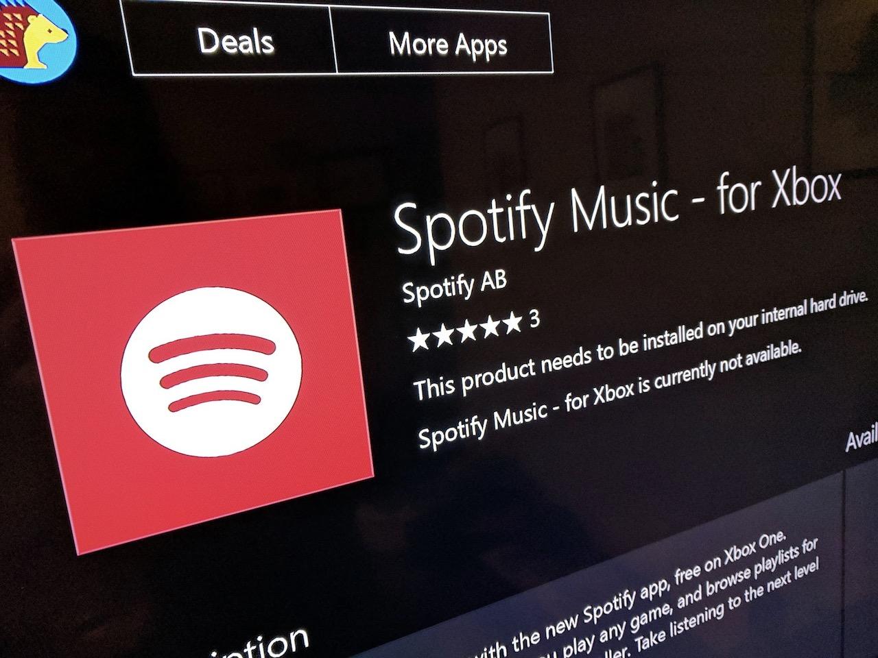 spotify on xbox one