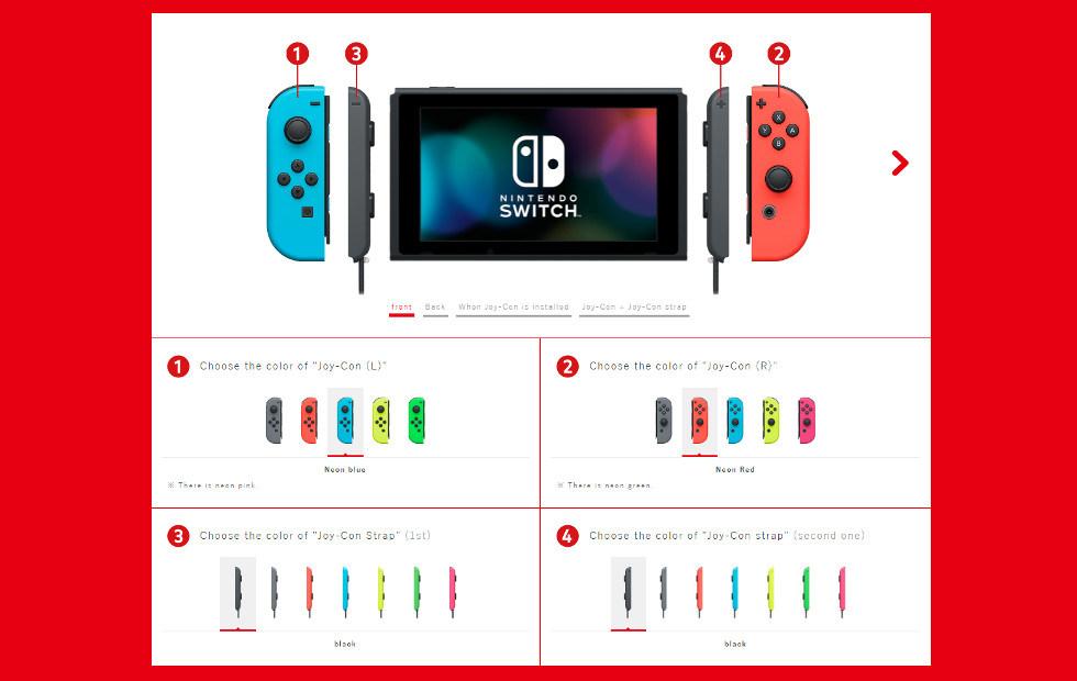 Nintendo Switch Joy-Con colors can be customized, Japan only