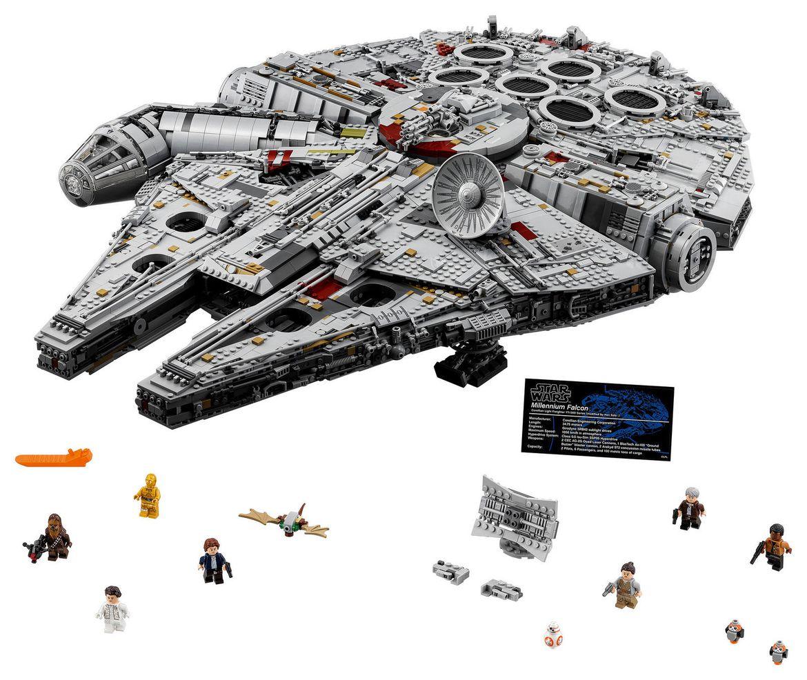 millennium falcon lego largest set