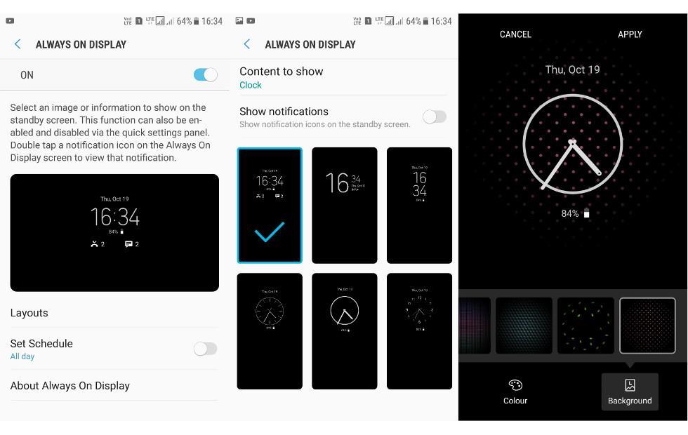 samsung galaxy active always on display