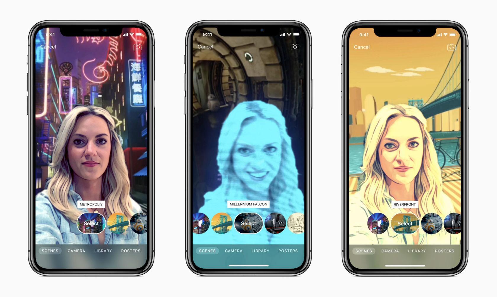 Apple Clips 2.0 "Selfie Scenes" tap iPhone X and Star Wars - SlashGear