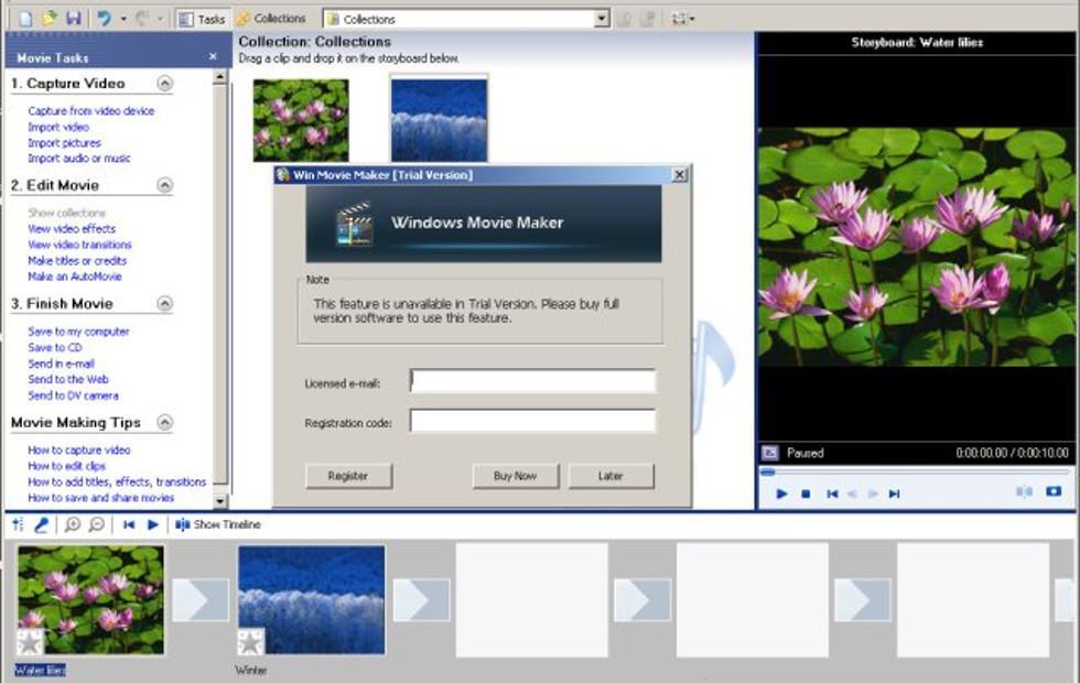 Windows movie maker registration code 2017