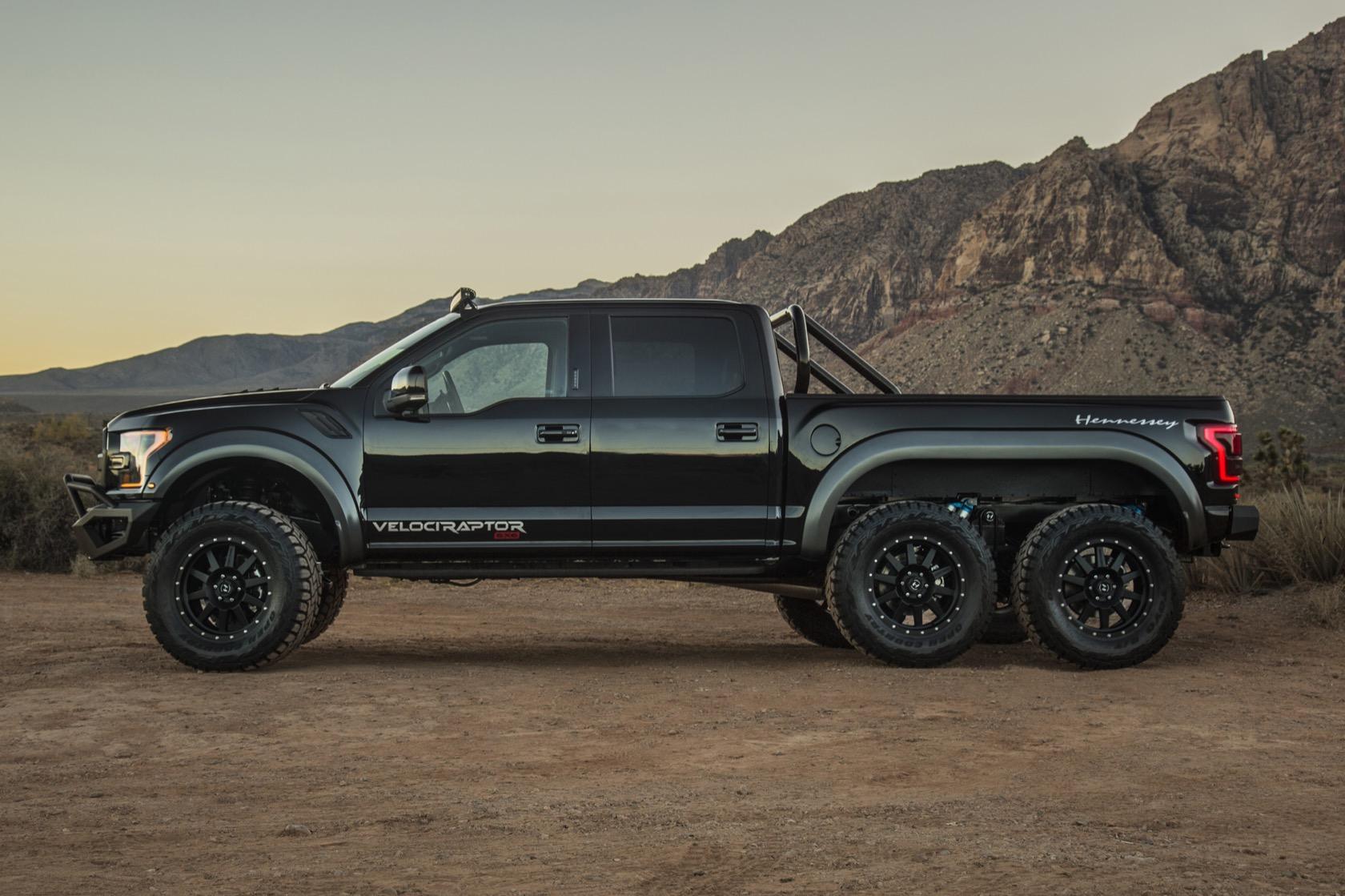 Hennessey Velociraptor 6x6 Is Six Wheel F 150 Raptor Madness Slashgear