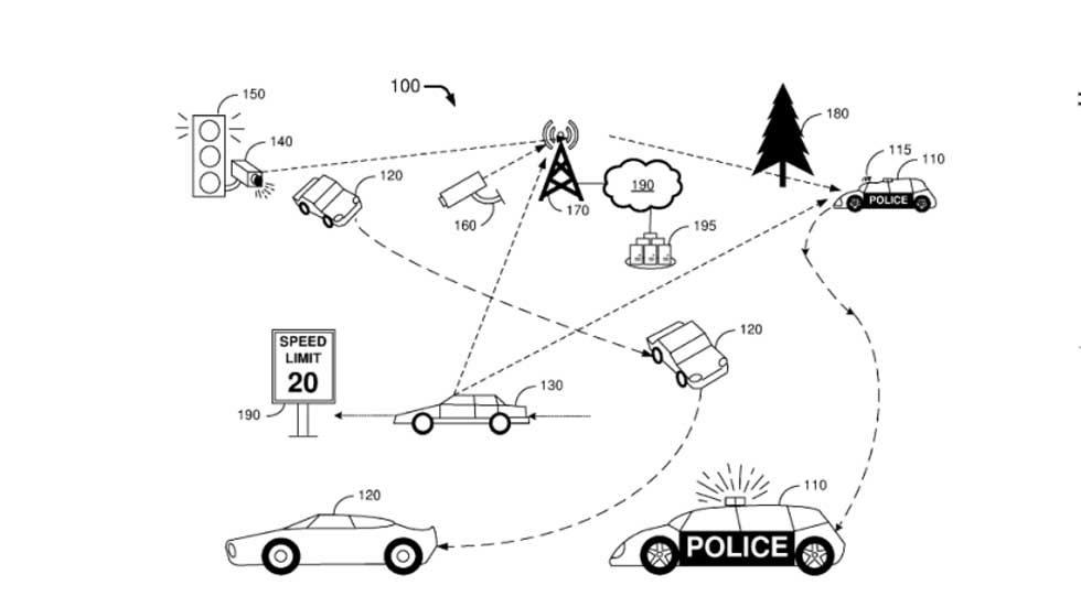 Ford patent shows autonomous police car that can hide
