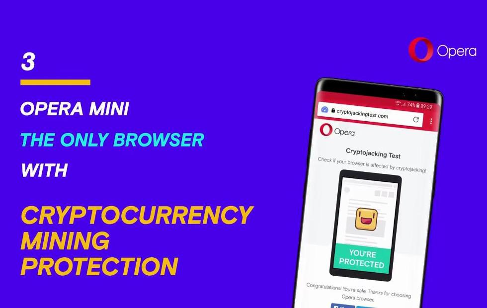 Opera mobile cryptocurrency mining protection now available