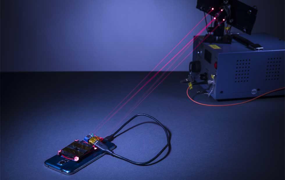 Researchers charge a smartphone using a laser from across the room