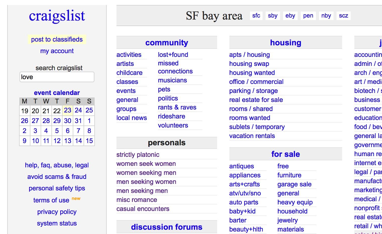 Craigslist closes personal ads over trafficking bill ...