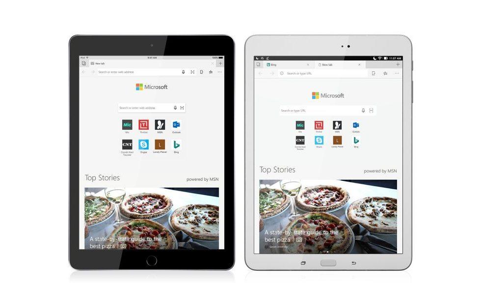 Microsoft Edge launches support for iPad and Android tablets