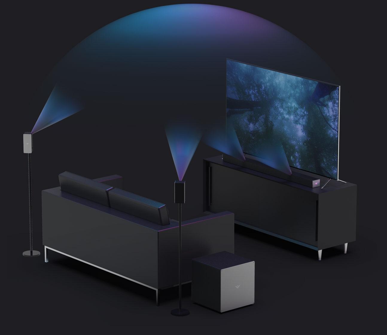 vizio sound bar 5.1 setup to tv