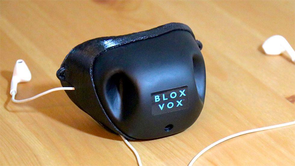 Bloxvox straps over your mouth to keep conversations private