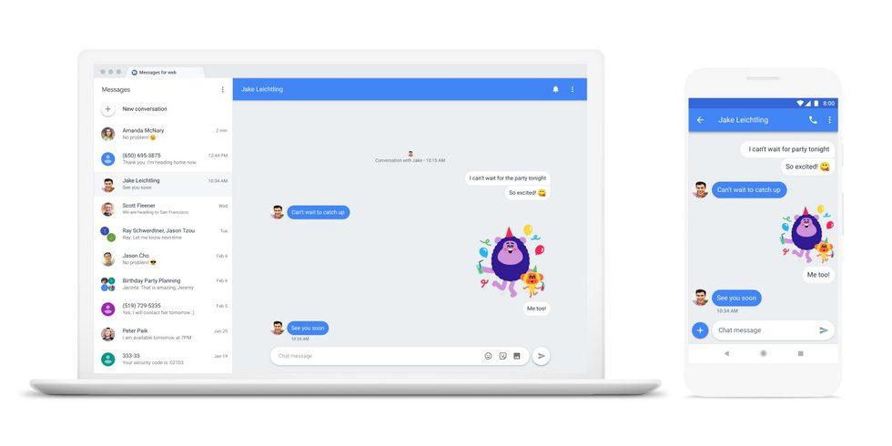 Android Messages for web goes live today