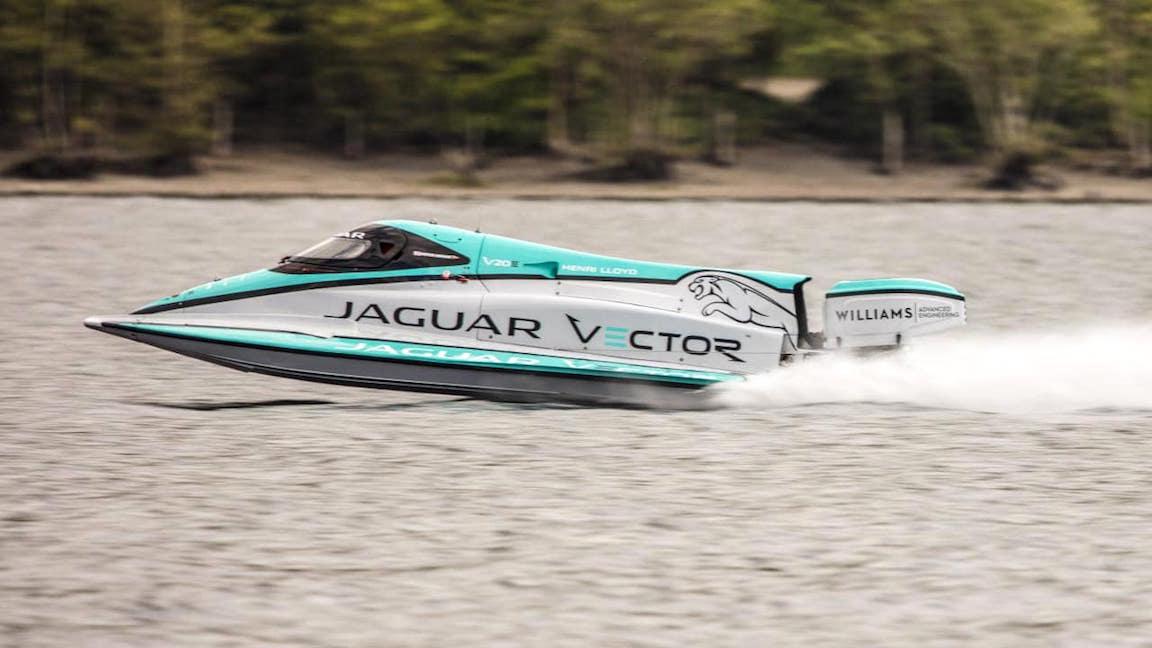 Jaguar sets new maritime speed record with electric boat SlashGear