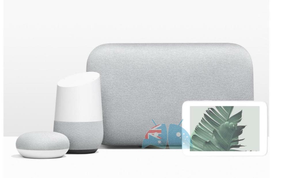 Google Home Hub poses for a family 