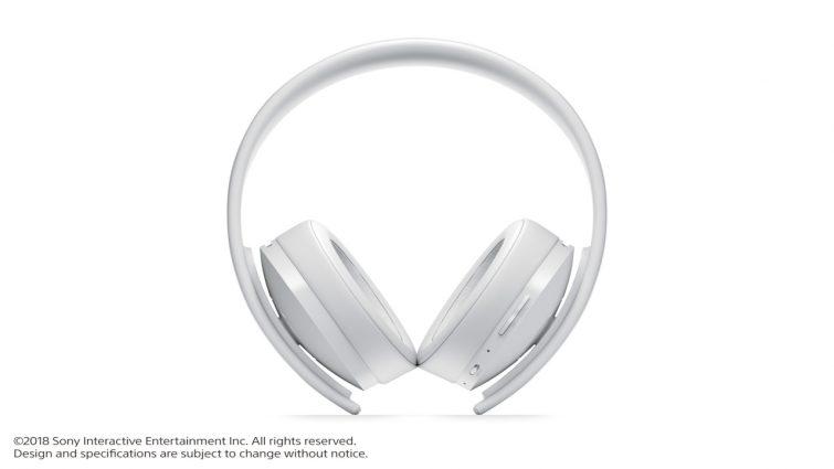 sony gold wireless headset white