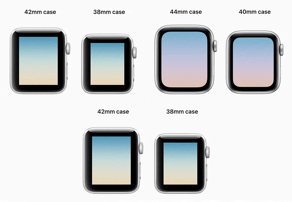 apple watch sizes series 4
