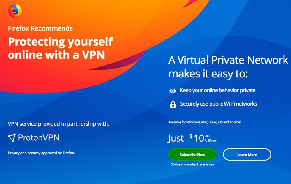 Mozilla tries to resell VPN subscriptions as revenue source