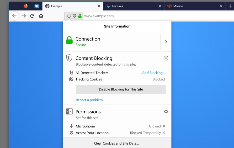 Firefox 63 advanced tracking protection blocks bad cookies