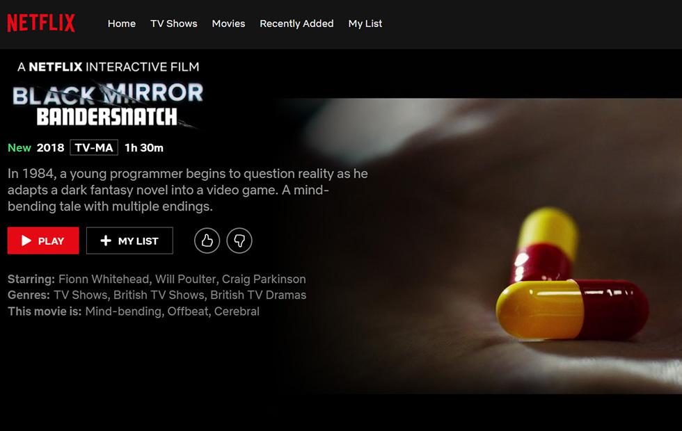 black mirror interactive movie
