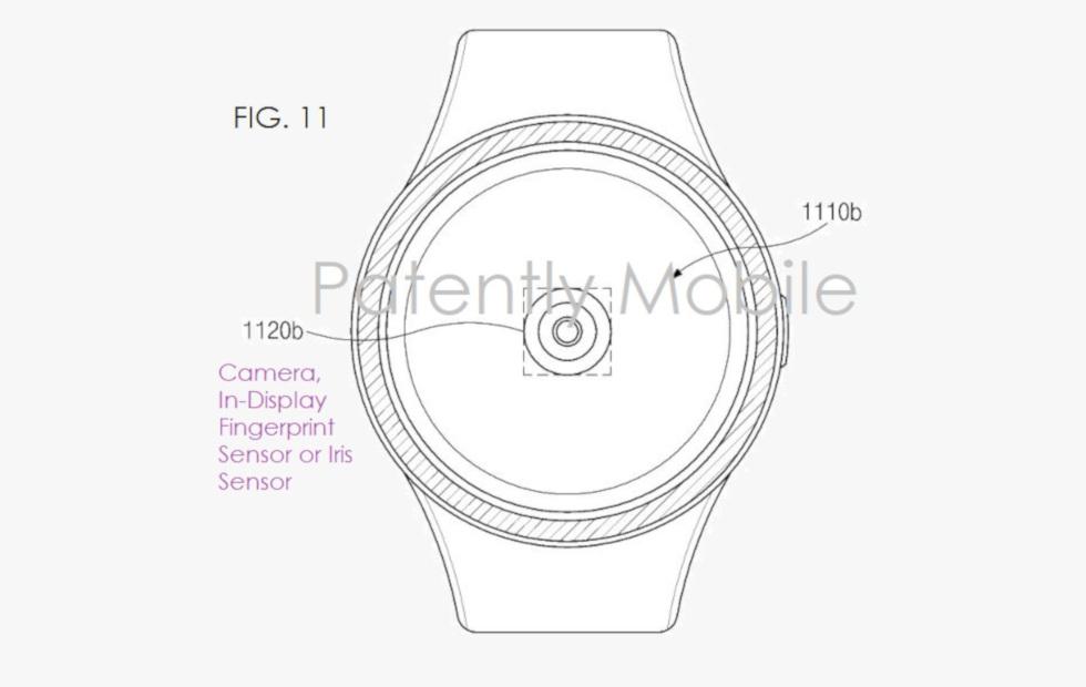 Samsung smartwatch patent uses in-display fingerprint sensor