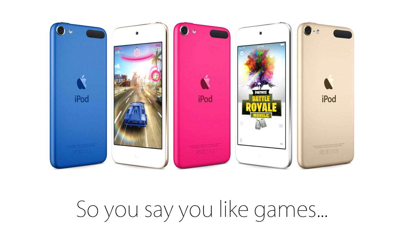 how about if a purchase of a new ipod touch 2019 offered 2 years of apple s new gaming subscription service - ipod fortnite