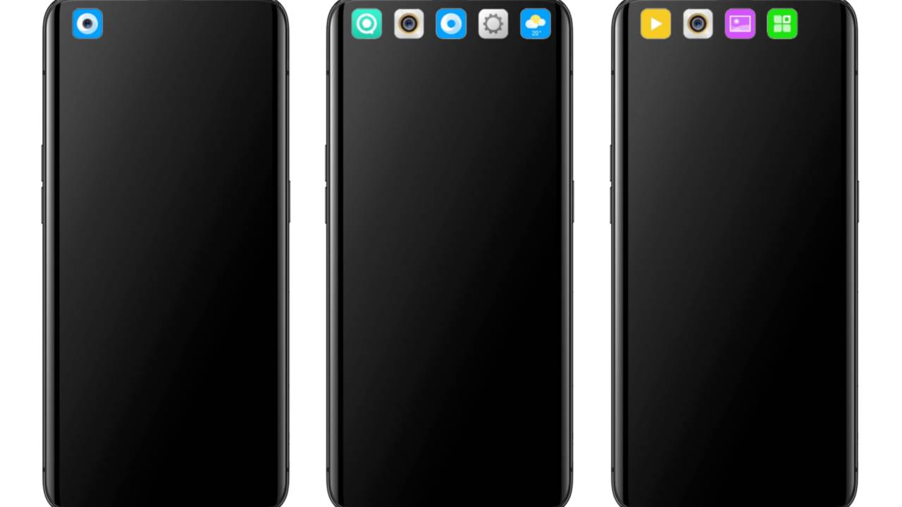 OPPO punch hole camera patent uses dead space as a launcher - SlashGear