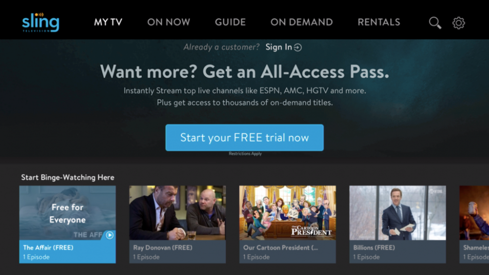 rokq sling tv rokq sling tv