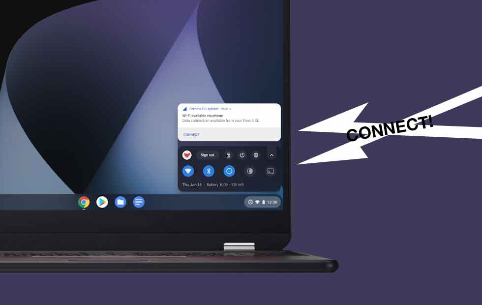 General Chromebooks enable Instant Connect internet tethering