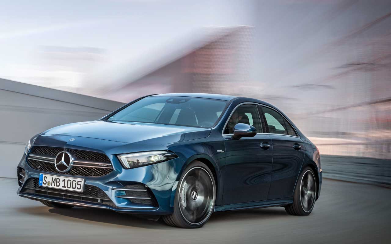 Mercedes Amg A 35 4matic Saloon Is A Hopped Up Family Car Slashgear