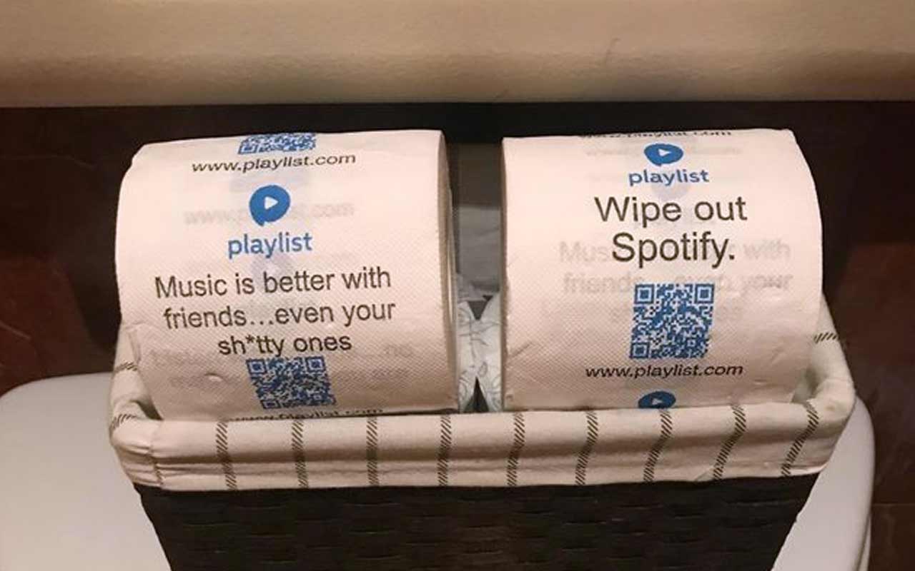 Playlist app toilet paper ad strikes key demographic SlashGear