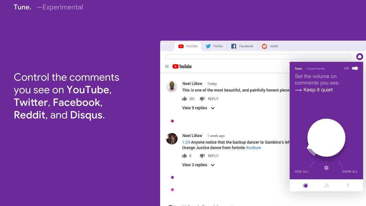 Jigsaw’s Tune Chrome extension filters out toxic comments