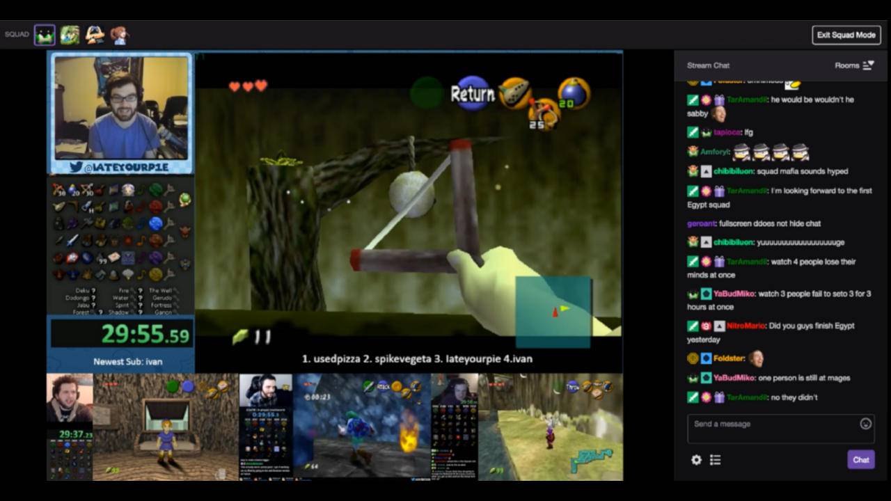 Twitch Squad Stream shows four perspectives on a single screen