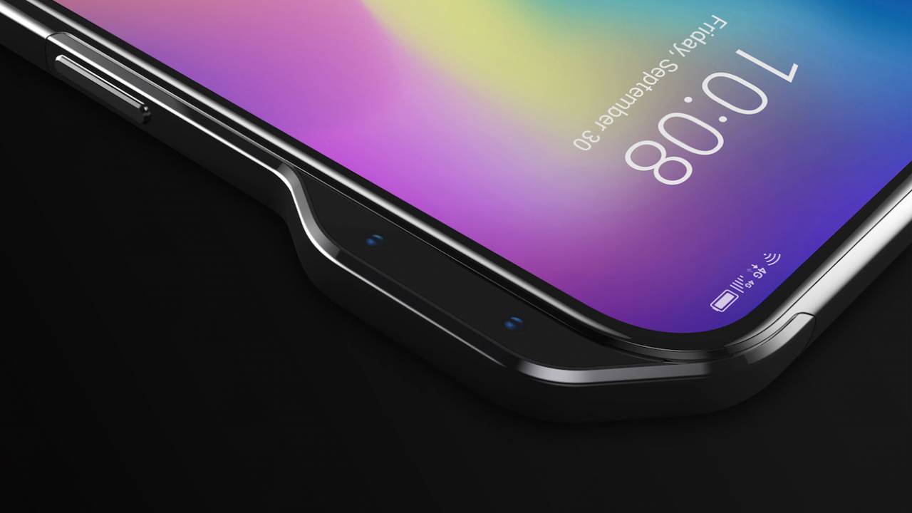 ZTE Axon V concept has cameras bulging from the side, rather than a notch