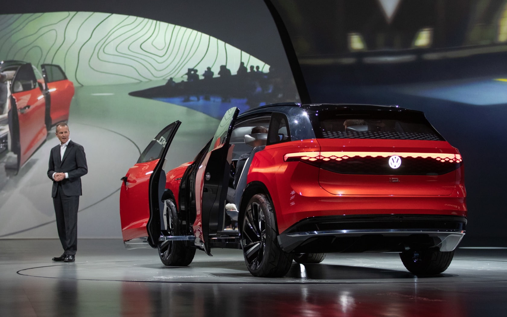 VW ID. ROOMZZ threerow electric SUV teases autonomous naptime SlashGear
