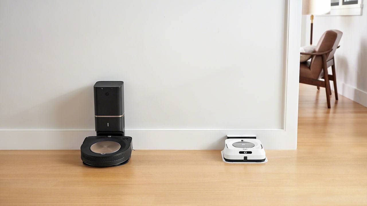 Roomba s9+ vacuum and Braava jet m6 mop work together to clean house