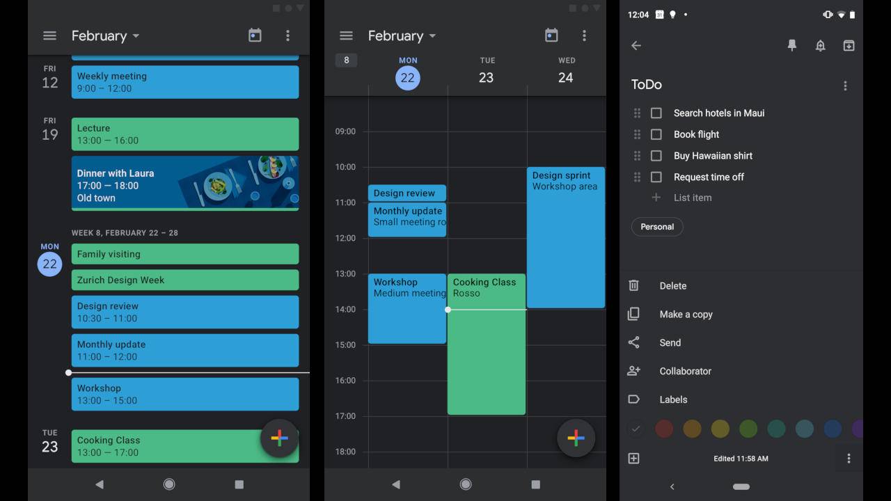 Google Calendar And Google Keep Get Dark Mode On Android SlashGear