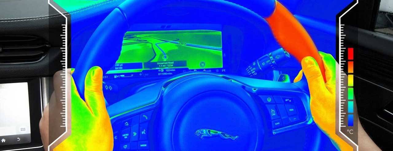 Jaguar Land Rover sensory steering wheel uses hot and cold for navigation