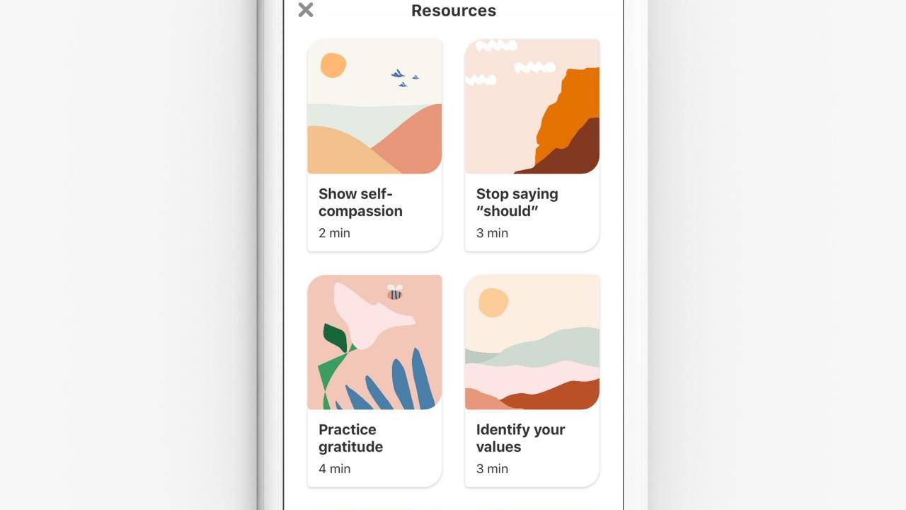 Pinterest introduces activities to reduce stress and inspire well-being