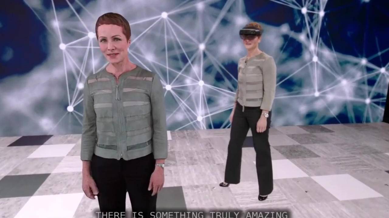 Microsoft has a hologram that translates talks into another language