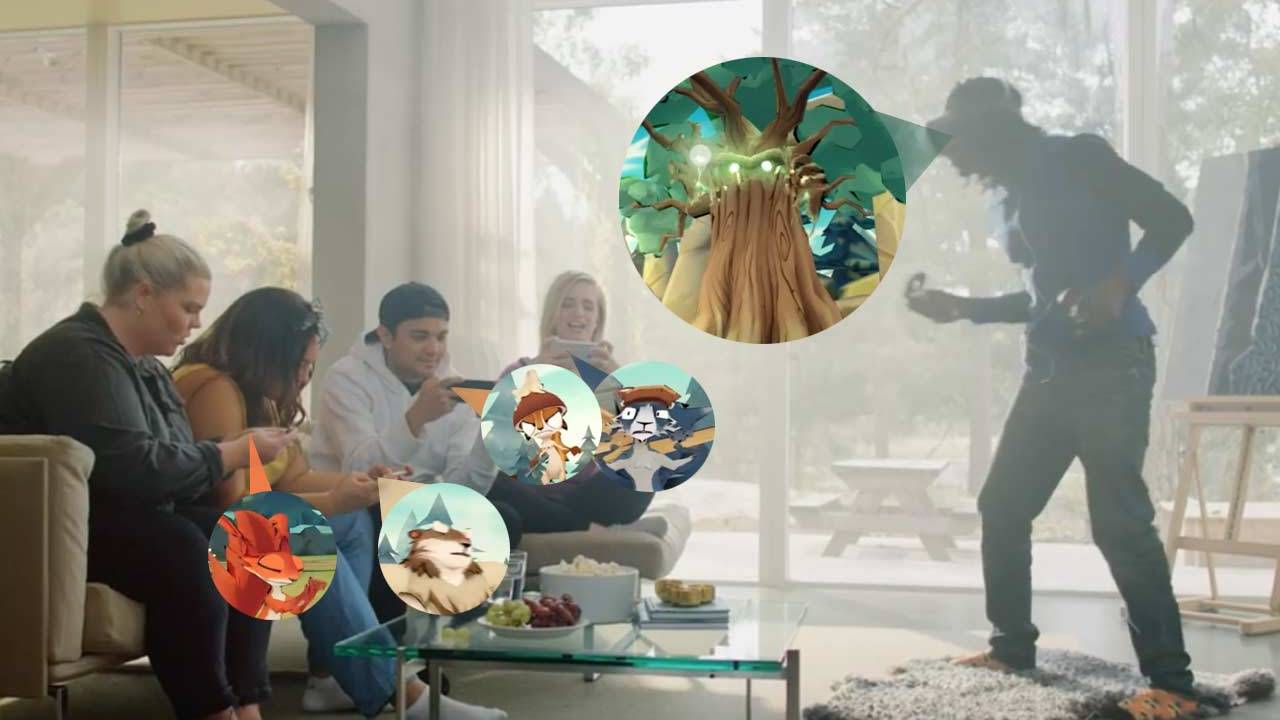 ACRON: In which smartphone squirrels attack a VR tree