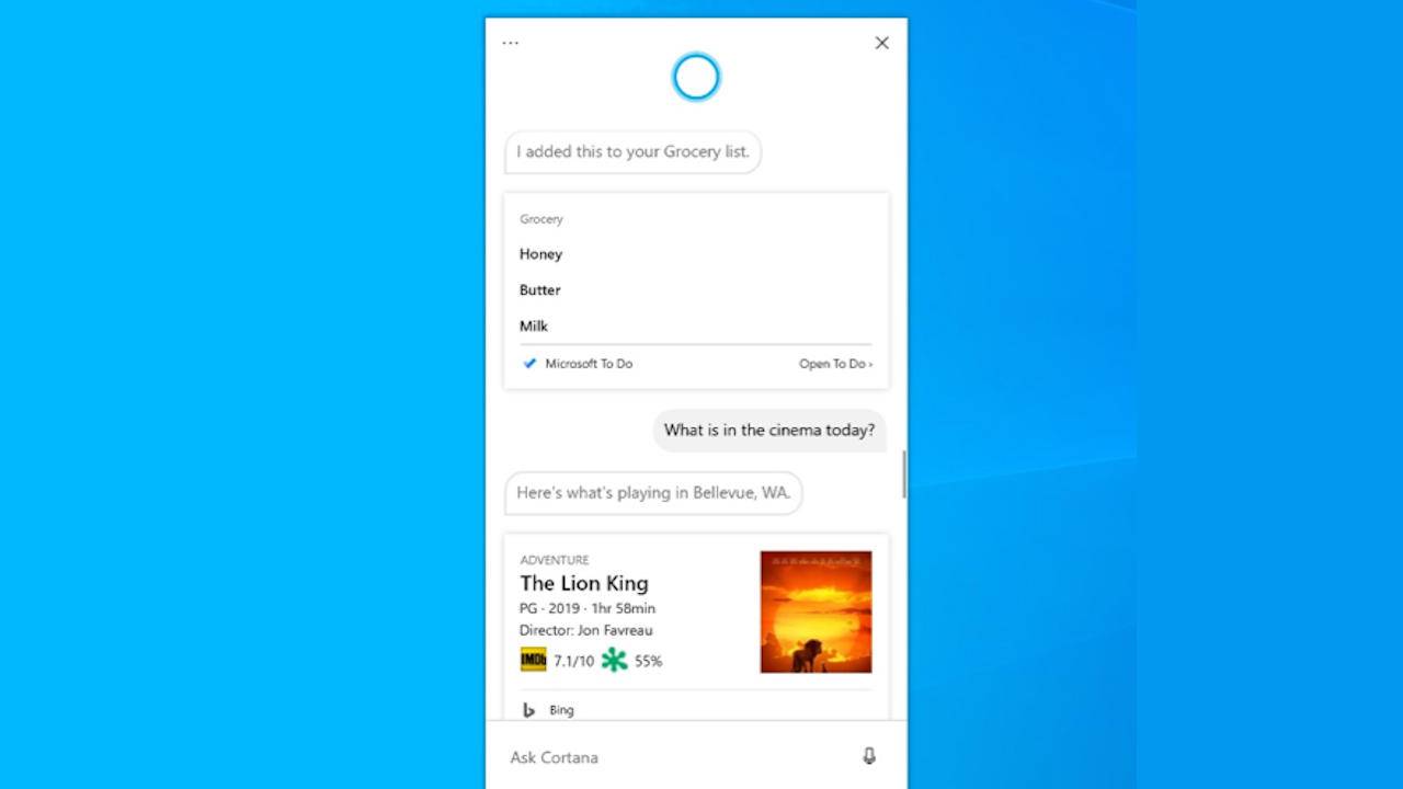 Windows 10 May 2020 will carry a better Cortana experience for more users